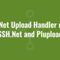 ASP.Net Upload Handler using SSH.Net and Plupload