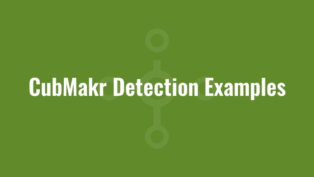 CubMakr Detection Examples