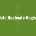 Delete Duplicate Registry