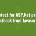 Detect for ASP.Net page postback from Javascript