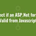 Detect if an ASP.Net form is Valid from Javascript