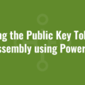 Getting the Public Key Token of an Assembly using Powershell