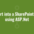Insert into a SharePoint List using ASP.Net