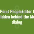 SharePoint PeopleEditor Dialog is Hidden behind the Modal dialog