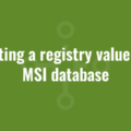 Updating a registry value in an MSI database