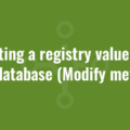 Updating a registry value in an MSI database (Modify method)