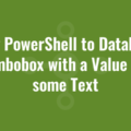 Using PowerShell to Databind a Combobox with a Value and some Text