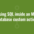 Using SQL inside an MSI database custom action