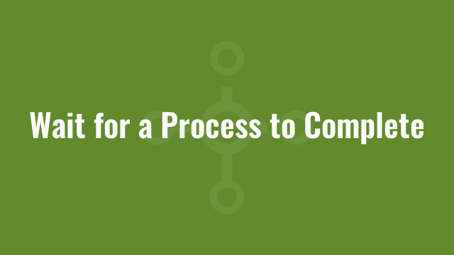 Wait for a Process to Complete