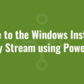 Write to the Windows Installer Binary Stream using Powershell