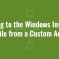 Writing to the Windows Installer log file from a Custom Action